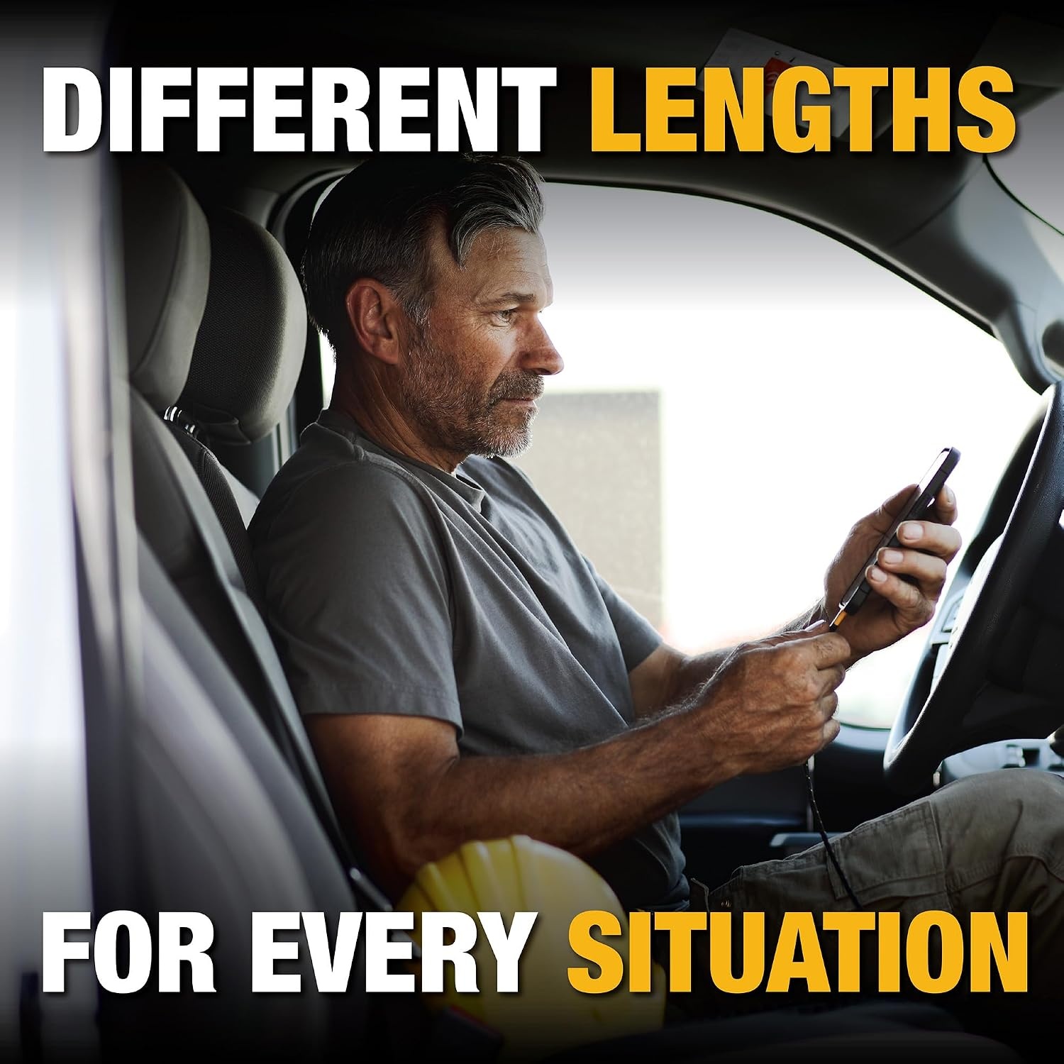 image:imageDEWALT Heavy Duty USB to USB C Cable Jobsite Type C Cable High Speed USBA to TypeC Fast Charge USBC Fast Charging Cord for iPhone 171615 Pro Max MacBook iPad Samsung Galaxy 6ft USB20 BlackYellowBlack