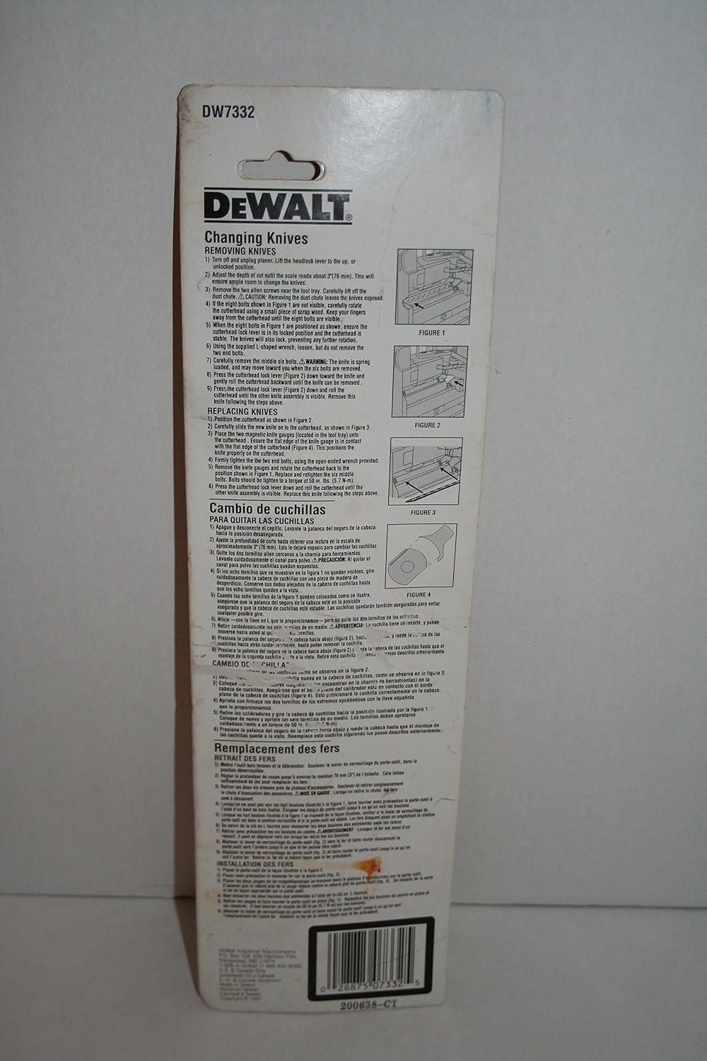 image:imageDEWALT Planer Blades HighSpeed Steel DW7332