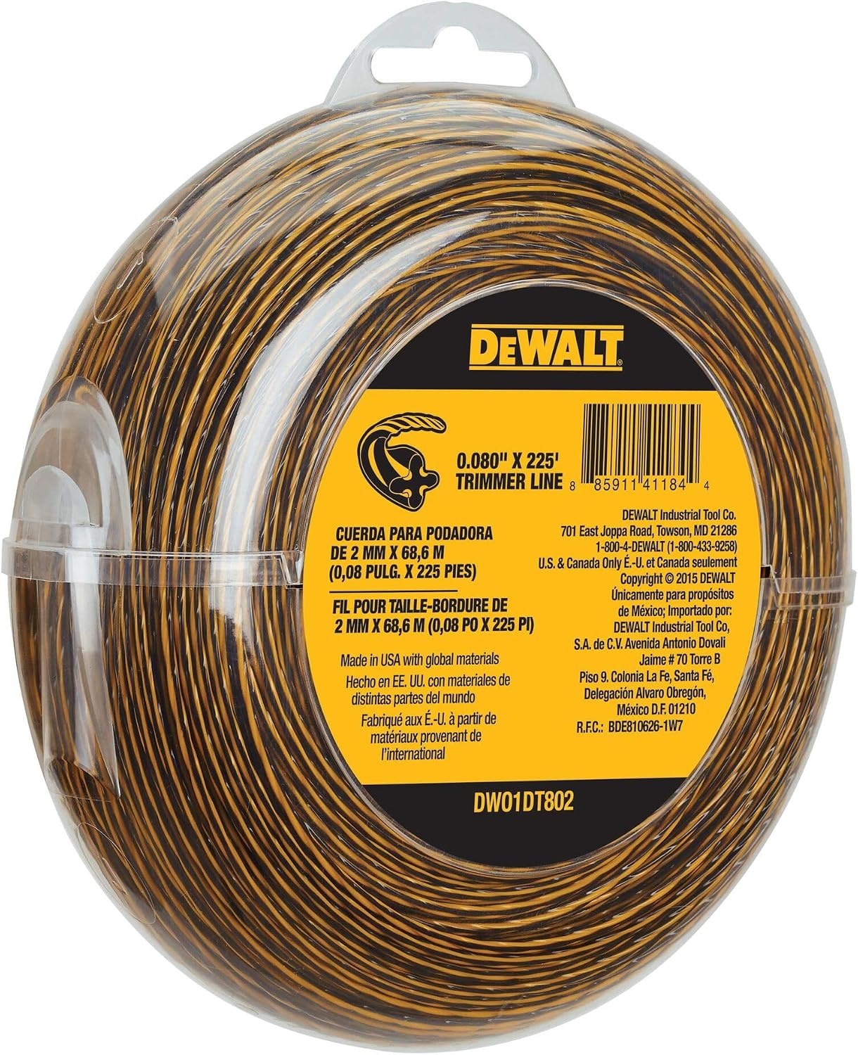 image:imageDewalt Trimmer LINE 080X225FT DWO1DT802225Feet by 0080Inch Pack of 6