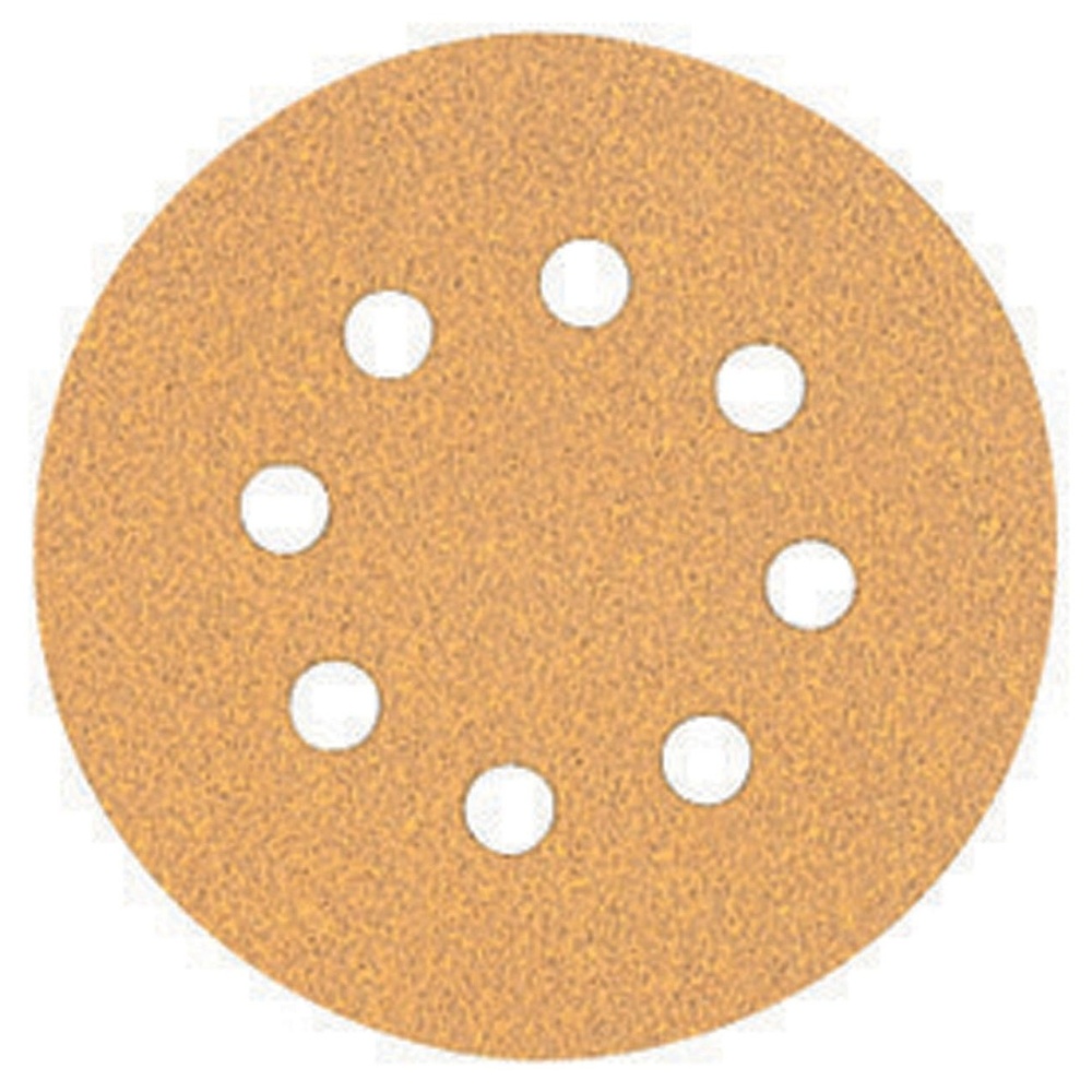 image:imageDEWALT DW4306 5Inch 8 Hole 220 Grit Hook and Loop Random Orbit Sandpaper 5PackOne Size