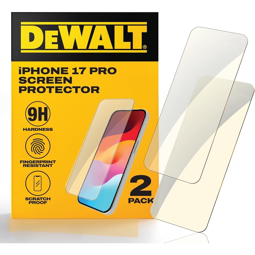 image:imageDEWALT Glass Screen Protector for iPhone 13 Pro Max14 Plus Apple Compatible Tempered Glass Screen Protector Easy Install Screen Protection for iPhone 13 Pro Max14 Plus Applicator Included iPhone 17 Pro