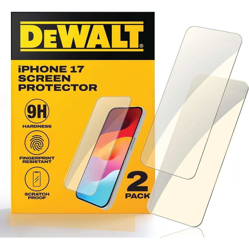 image:imageDEWALT Glass Screen Protector for iPhone 13 Pro Max14 Plus Apple Compatible Tempered Glass Screen Protector Easy Install Screen Protection for iPhone 13 Pro Max14 Plus Applicator Included iPhone 17