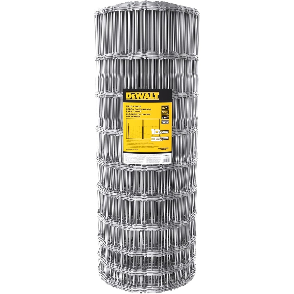 image:imageDeWALT Field Fence 47 in x 330 ft 11Gauge Galvanized Steel for Livestock Enclosures Pasture Fencing Farm and Property Protection47 in