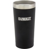 DEWALT 20 Ounce Stainless Steel Vacuum Insulated Tumbler, Black | 18/8 Stainless Steel Construction, Dual‑Wall Vacuum Insulation For Hot and Cold Drinks, Clear BPA‑Free Flip‑Top Lid(20 Ounces (Pack of 12))