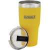 DEWALT 30 Ounce Stainless Steel Vacuum Insulated Tumbler, Yellow | 18/8 Stainless Steel Construction, Dual‑Wall Vacuum Insulation For Hot and Cold Drinks, Clear BPA‑Free Flip‑Top Lid(30 Ounces)