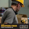 DEWALT Cooling Black Face Masks, Adjustable Fit & Neck Strap, Breathable Reusable Moisture Wicking, Nose Wire & Ear Adjusters