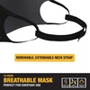 DEWALT Cooling Black Face Masks, Adjustable Fit & Neck Strap, Breathable Reusable Moisture Wicking, Nose Wire & Ear Adjusters
