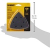 DEWALT DWASPTRI12 Hook and Loop Triangle 120 Grit Sandpaper, 12-Pack, Black(120G  12-Pack)