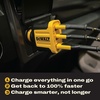 DEWALT Heavy Duty 4 Port USB C Car Charger Multiport, Fast 60W USB Cigarette Lighter Adapter, PD Type C Multi Car Phone Charger, Cell Phone Automobile Chargers Compatible iPhone 17/16/15 Samsung(3-Ports-2 USB C+USB A)