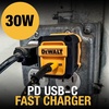 DEWALT Heavy Duty 49.5W Dual USB & USB C Charger Block (Cable Not Included), USBC Power Adapter, 2 Port Compact Foldable Fast Wall Charger for iPhone 17/16/15/14 Galaxy Pixel 4/3 iPad – Black & Yellow(Black  Yellow)