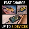 DEWALT Heavy Duty 49.5W Dual USB & USB C Charger Block (Cable Not Included), USBC Power Adapter, 2 Port Compact Foldable Fast Wall Charger for iPhone 17/16/15/14 Galaxy Pixel 4/3 iPad – Black & Yellow(Yellow)