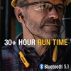 DEWALT Heavy Duty Bluetooth Neckband Headphones, Wireless Around The Neck Earbuds w/ 30H Runtime + Noise Isolation, Secure Magnetic Wireless Earbuds, Jobsite Pro Built-in Mic Bluetooth Headsets(Yellow)