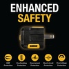DEWALT Heavy Duty NeverBlock USB Charger, Angled Dual Port 12W Wall Charger Adapter, Foldable Plug, Charging Box Brick, Cube for iPhone 17 16 15 14 13 Pro Max, Galaxy S22 S21 Note 20, HTC, Moto, LG(Black  Yellow)