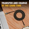 DEWALT Heavy Duty USB to Lightning Cable [Apple MFiCertified] Durable iPhone Charger, Lightning Cables, Fast Charging iPhone Charger Cord Compatible w/iPhones 14/13/12/11 Pro Max iPad AirPods, 4FT(10 Foot)