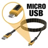 DEWALT Heavy Duty USB to Micro-USB Cable, Jobsite Micro USB Connector Cable, High Speed Charging Cord for Compatible Android Phones, Cameras, Legacy Devices, 10 ft (Black)(4 Foot)
