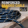 DEWALT Heavy Duty USB to Micro-USB Cable, Jobsite Micro USB Connector Cable, High Speed Charging Cord for Compatible Android Phones, Cameras, Legacy Devices, 10 ft (Black)(10 Foot)