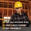 DEWALT Heavy Duty Wired Earphones with Microphone, Jobsite Earbuds Wired 3.5mm, Water-Resistant 3.5mm Earbuds with Mic, Connected Headphones for Outdoor Work(USB C Headphones)