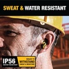 DEWALT Heavy Duty Wired Earphones with Microphone, Jobsite Earbuds Wired 3.5mm, Water-Resistant 3.5mm Earbuds with Mic, Connected Headphones for Outdoor Work(USB C Headphones)