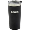 DEWALT 20 Ounce Stainless Steel Vacuum Insulated Tumbler, Black | 18/8 Stainless Steel Construction, Dual‑Wall Vacuum Insulation For Hot and Cold Drinks, Clear BPA‑Free Flip‑Top Lid(20 Ounces (Pack of 12))