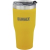 DEWALT 30 Ounce Stainless Steel Vacuum Insulated Tumbler, Yellow | 18/8 Stainless Steel Construction, Dual‑Wall Vacuum Insulation For Hot and Cold Drinks, Clear BPA‑Free Flip‑Top Lid(30 Ounces)