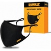 DEWALT Cooling Black Face Masks, Adjustable Fit & Neck Strap, Breathable Reusable Moisture Wicking, Nose Wire & Ear Adjusters
