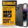 DEWALT Heavy Duty Strong Magnetic for iPhone 14 Pro Case Fits MagSafe, Drop Resistant Impact Protective Back Cover, Shockproof Slim Fit for iPhone 14 Pro Phone Case, Matte Black(iPhone 14 Pro)