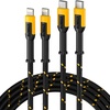 DEWALT Lightning to USB C Cable — Reinforced Braided Cable for Lightning — Charger Cord Compatible with iPhone — Apple Compatible Charging Cable… (USB C to Lightning, 4 FT)(4 feet  2-Pack)