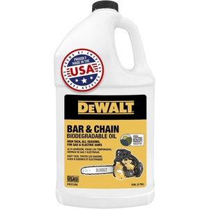 DEWALT – Biodegradable Bar & Chain Oil – Green, Eco-Friendly, Non-Toxic Professional Bar & Chainsaw Lubricant – Ultraclean All-Season Oil for Gas, Electric Saw, and Pole Saw, 32 oz (Case of 12)(1 Gallon)