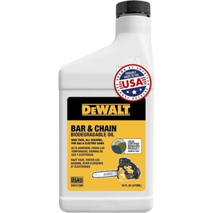 DEWALT – Biodegradable Bar & Chain Oil – Green, Eco-Friendly, Non-Toxic Professional Bar & Chainsaw Lubricant – Ultraclean All-Season Oil for Gas, Electric Saw, and Pole Saw, 32 oz (Case of 12)(16 oz)