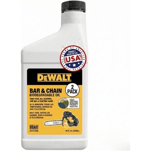 DEWALT – Biodegradable Bar & Chain Oil – Green, Eco-Friendly, Non-Toxic Professional Bar & Chainsaw Lubricant – Ultraclean All-Season Oil for Gas, Electric Saw, and Pole Saw, 32 oz (Case of 12)(16 oz (Case of 2))