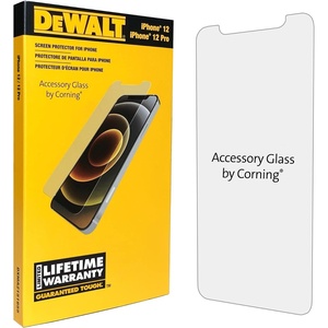 DEWALT Glass Screen Protector for iPhone 12/iPhone 12 Pro — Apple Compatible Tempered Glass Screen Protector — Screen Protection for iPhone 12/12 Pro(iPhone 12/12 Pro)