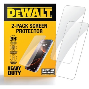 DEWALT Glass Screen Protector for iPhone 13 Pro Max/14 Plus — Apple Compatible Tempered Glass Screen Protector — Easy Install Screen Protection for iPhone 13 Pro Max/14 Plus — Applicator Included —(iPhone 16)
