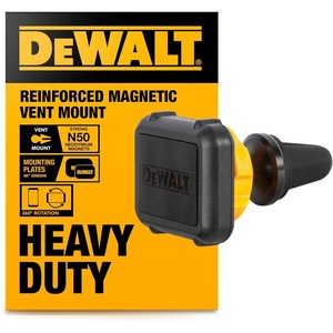 DEWALT Heavy Duty Magnetic Phone Holder for Car, Universal Air Vent Magnetic Car Phone Holder, Reinforced Automobile Mount for Mobile Devices and Mini Tablets, Incl Metal Plates for NonMagSafe Devices