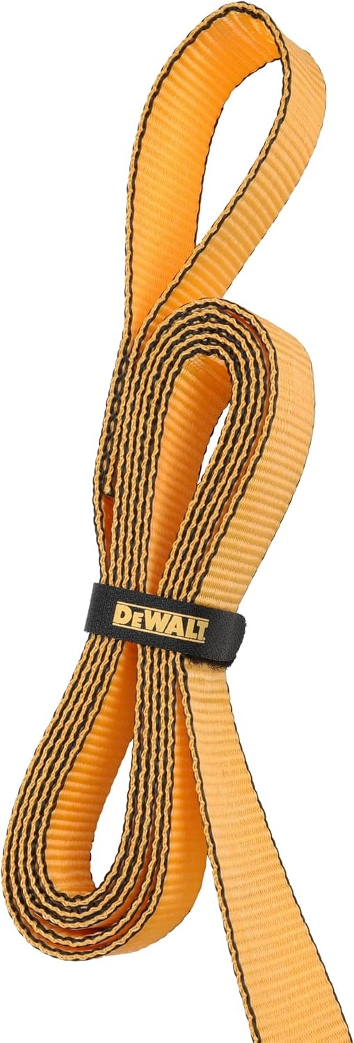 image:imageDEWALT 125142000 lbs MidDuty Cam Buckle TieDown Straps 2Pack HeavyGauge Steel Frame Armored Rubber Shroud PreThreaded WeatherResistant StrapsCoated SHooks For Midweight Cargo2 x 10