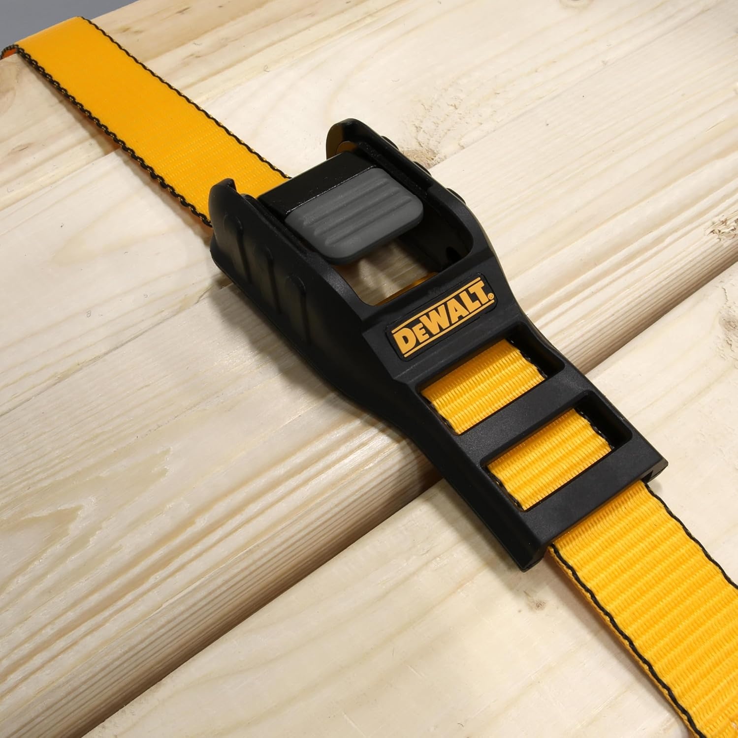 image:imageDEWALT 125142000 lbs MidDuty Cam Buckle TieDown Straps 2Pack HeavyGauge Steel Frame Armored Rubber Shroud PreThreaded WeatherResistant StrapsCoated SHooks For Midweight Cargo125 x 14