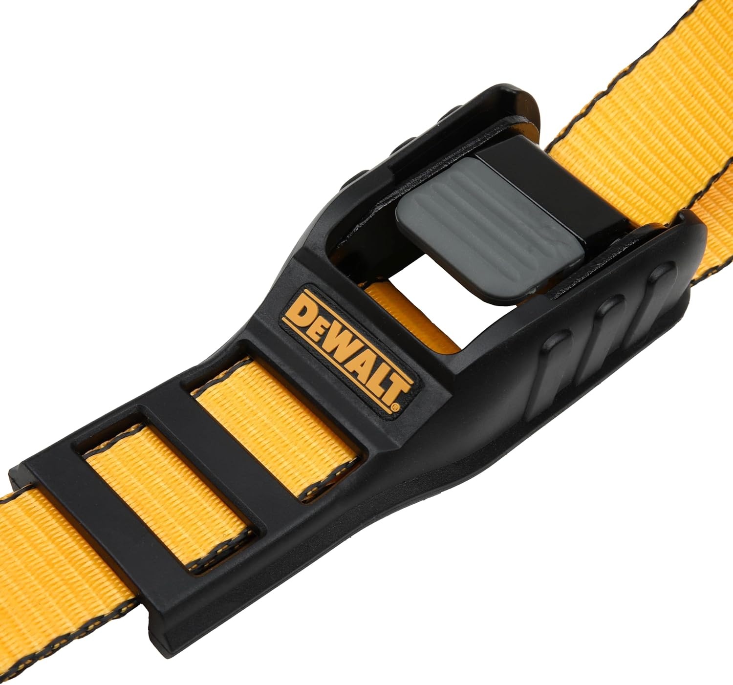 image:imageDEWALT 125142000 lbs MidDuty Cam Buckle TieDown Straps 2Pack HeavyGauge Steel Frame Armored Rubber Shroud PreThreaded WeatherResistant StrapsCoated SHooks For Midweight Cargo125 x 14