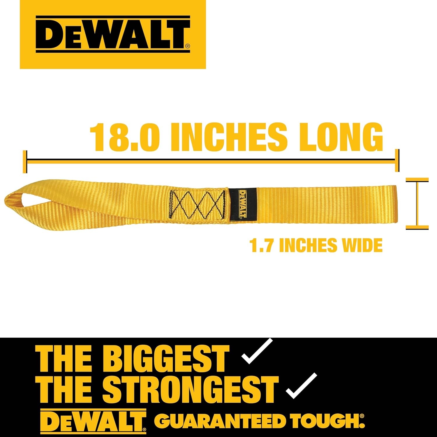 image:imageDEWALT 171811000 lbs HeavyDuty Soft Loops TieDowns 4 Pack ScratchFree Anchor Points For Ratchet Straps Wrap AroundCinch Tight Secure Motorcycles ATVsUTVs Lawn Equipment amp More