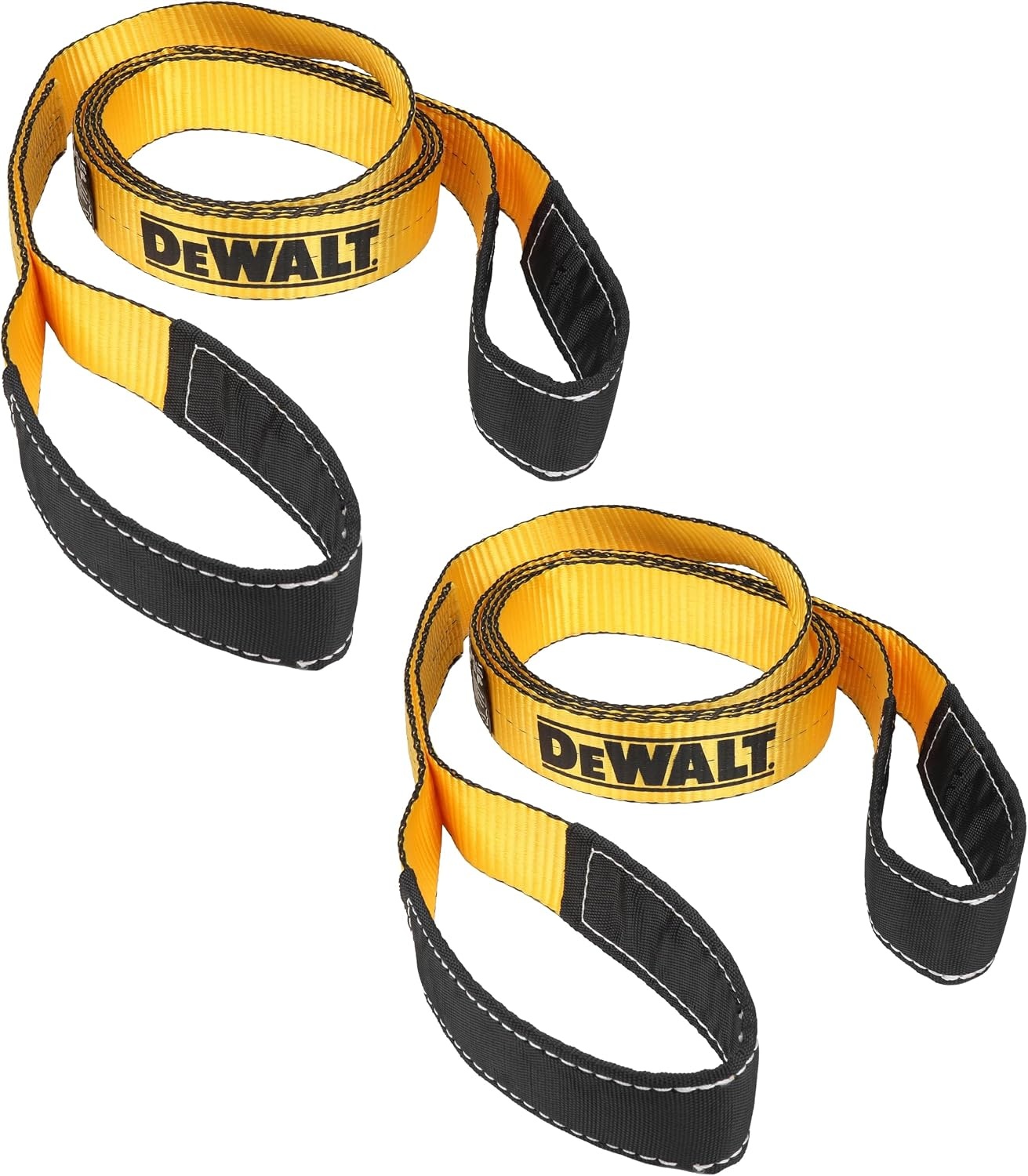 image:imageDEWALT 212 1Ply Type 3 Class 7 HeavyDuty Lifting Sling 2Pack 6400 lbs Basket 3200 lbs Vertical 2560 lbs Choker Capacity Meets WSTDA Standards for Lifting Rigging Construction2 Pack