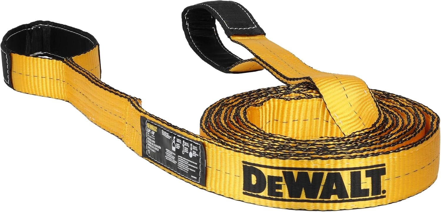 image:imageDEWALT 212 1Ply Type 3 Class 7 HeavyDuty Lifting Sling 2Pack 6400 lbs Basket 3200 lbs Vertical 2560 lbs Choker Capacity Meets WSTDA Standards for Lifting Rigging ConstructionSingle