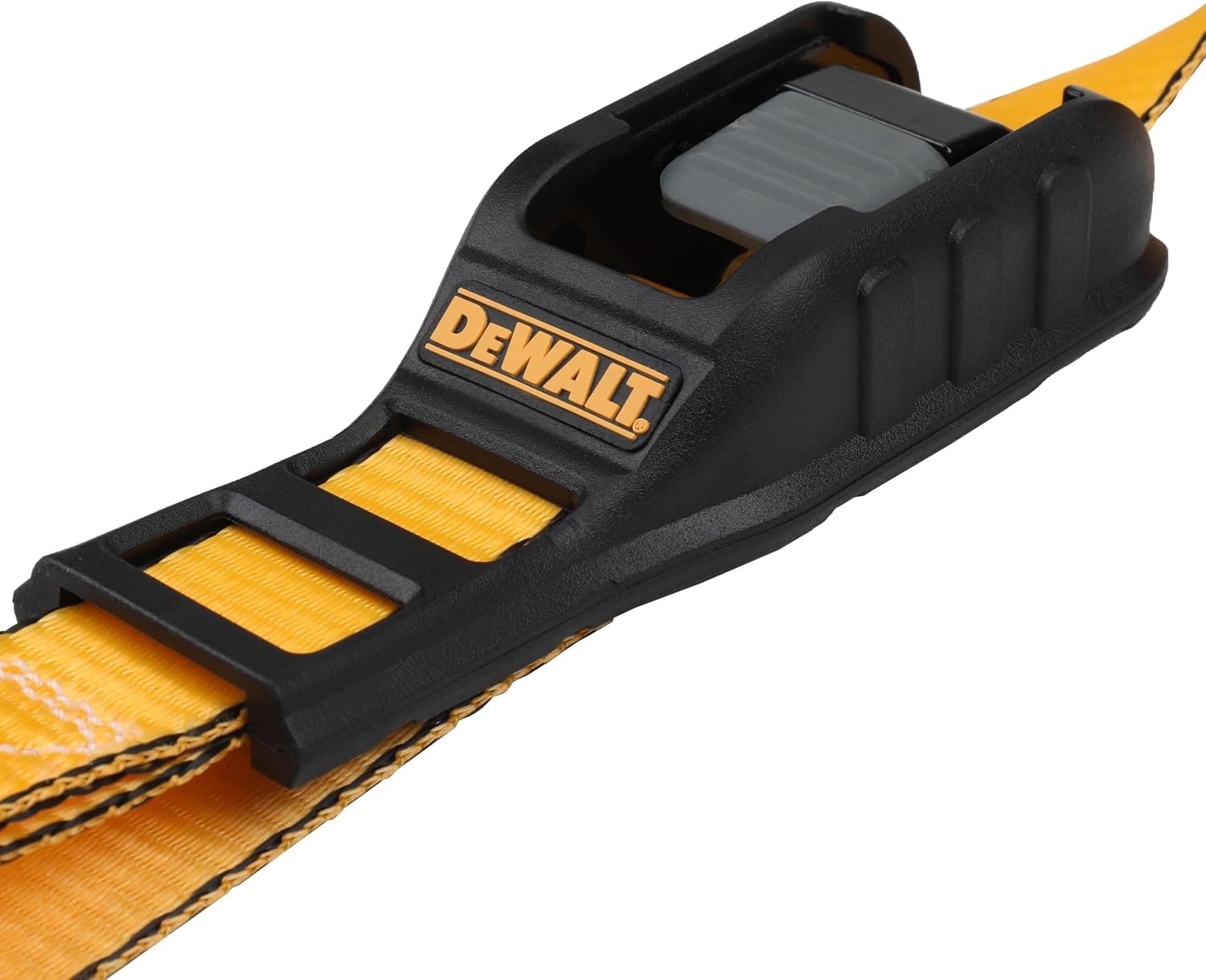 image:imageDEWALT 2163000 lbs MidDuty Lashing Straps 2Pack HeavyGauge Steel Frame Armored Rubber Cam Shroud Weather amp Wear Resistant Straps For Quick Bundling of Midweight Cargo1 x 10