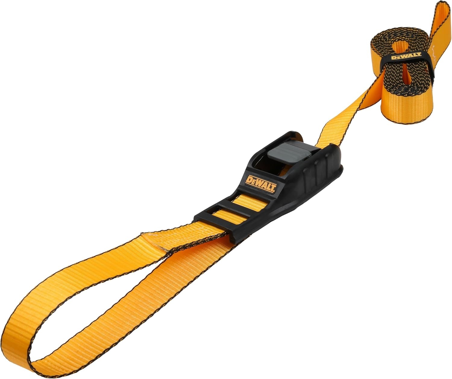 image:imageDEWALT 2163000 lbs MidDuty Lashing Straps 2Pack HeavyGauge Steel Frame Armored Rubber Cam Shroud Weather amp Wear Resistant Straps For Quick Bundling of Midweight Cargo125 x 14