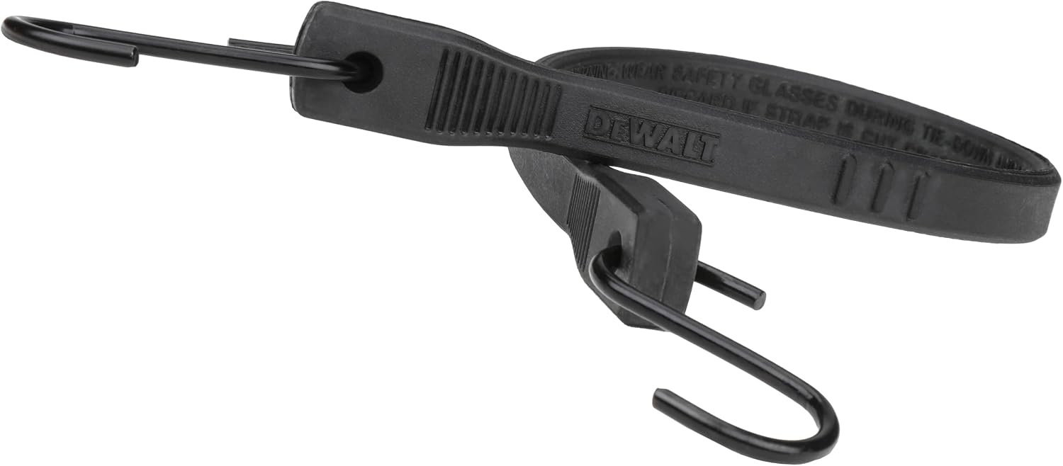 image:imageDEWALT 31 Natural Rubber Tarp Straps with Coated SHooks 40 Pack Flexible Rubber for Weather and Temp Resistance Coated SHooks Use for Temporary LightDuty JobsTarps amp Daily Hauls21