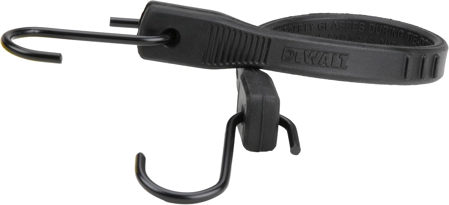 image:imageDEWALT 31 Natural Rubber Tarp Straps with Coated SHooks 40 Pack Flexible Rubber for Weather and Temp Resistance Coated SHooks Use for Temporary LightDuty JobsTarps amp Daily Hauls15