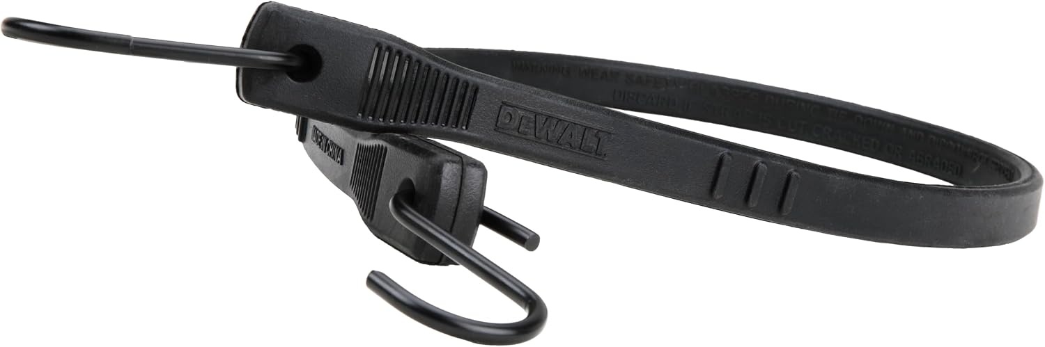 image:imageDEWALT 31 Natural Rubber Tarp Straps with Coated SHooks 40 Pack Flexible Rubber for Weather and Temp Resistance Coated SHooks Use for Temporary LightDuty JobsTarps amp Daily Hauls31