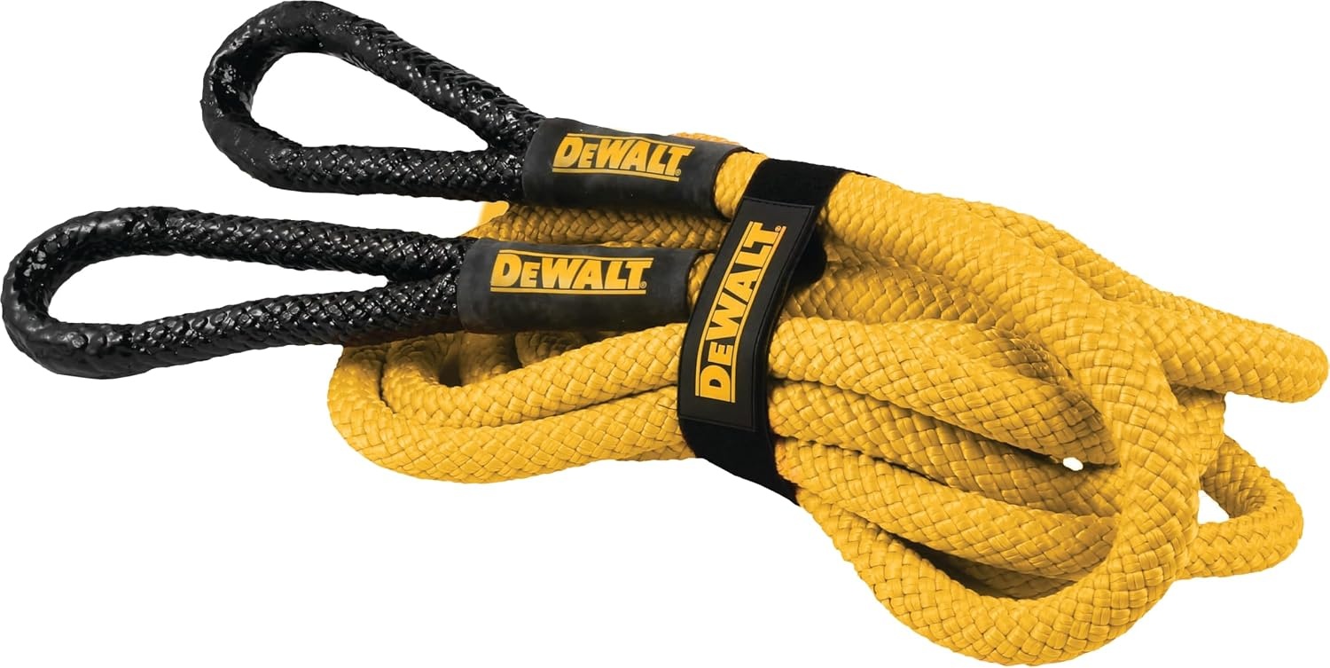 image:imageDEWALT 382432500 lbs HeavyDuty Kinetic Soft Shackle UHMWPE Diamond Knot with SelfTightening Loop Adaptive Design Fits Vehicle Anchor Points UltraStrong for Vehicle RecoveryKinetic Rope Soft Shackles Kit