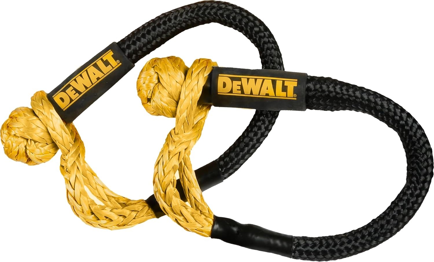 image:imageDEWALT 382432500 lbs HeavyDuty Kinetic Soft Shackle UHMWPE Diamond Knot with SelfTightening Loop Adaptive Design Fits Vehicle Anchor Points UltraStrong for Vehicle RecoveryKinetic Rope Soft Shackles Kit