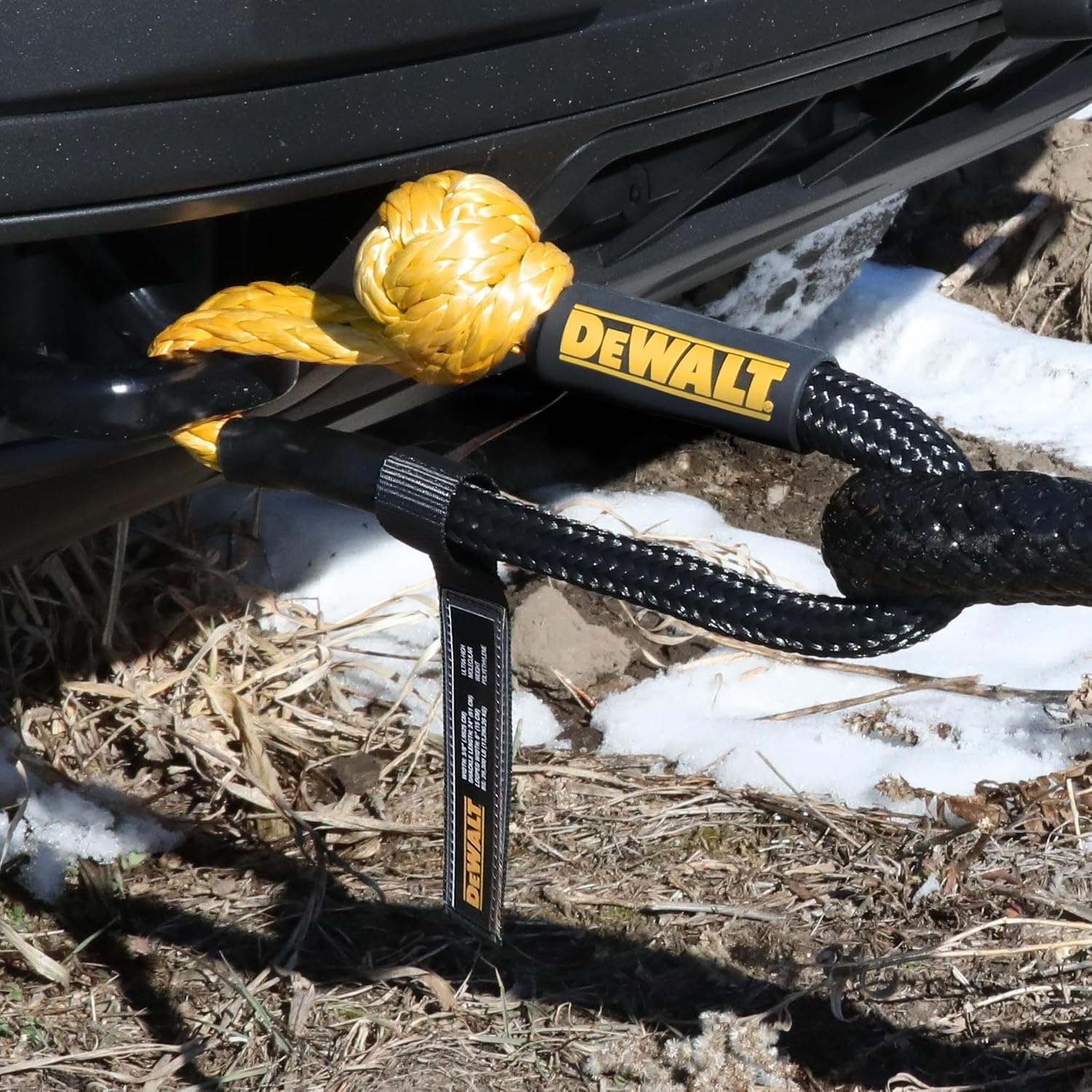 image:imageDEWALT 382432500 lbs HeavyDuty Kinetic Soft Shackle UHMWPE Diamond Knot with SelfTightening Loop Adaptive Design Fits Vehicle Anchor Points UltraStrong for Vehicle RecoveryKinetic Soft Shackles