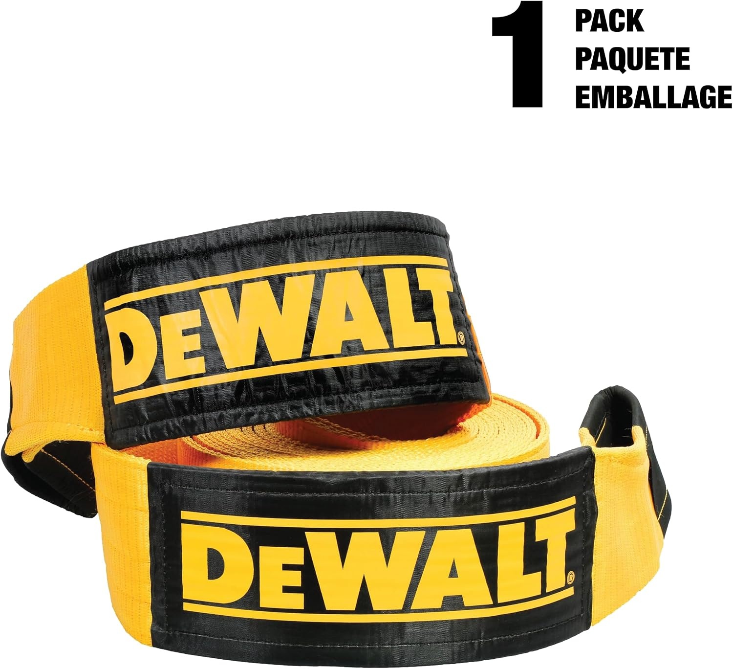 image:imageDEWALT 650150000 lbs Tow amp Recovery Strap with Reinforced Looped Ends 4Ply Weather amp WearResistant StrapOversized Wear Guards Recover SemisConstruction VehiclesMotorhomes From Tough Terrain6x 50
