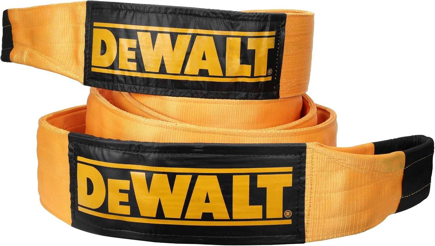 image:imageDEWALT 650150000 lbs Tow amp Recovery Strap with Reinforced Looped Ends 4Ply Weather amp WearResistant StrapOversized Wear Guards Recover SemisConstruction VehiclesMotorhomes From Tough Terrain8 x 30