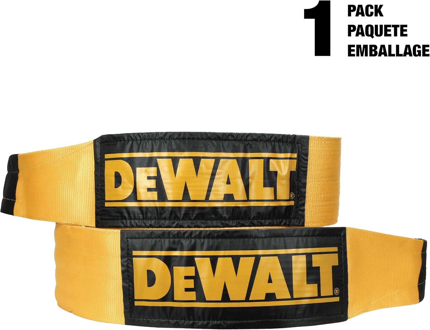 image:imageDEWALT 650150000 lbs Tow amp Recovery Strap with Reinforced Looped Ends 4Ply Weather amp WearResistant StrapOversized Wear Guards Recover SemisConstruction VehiclesMotorhomes From Tough Terrain8 x 30